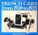 Book cover of French Cars from 1920 to 1925 by DUMONT, Pierre